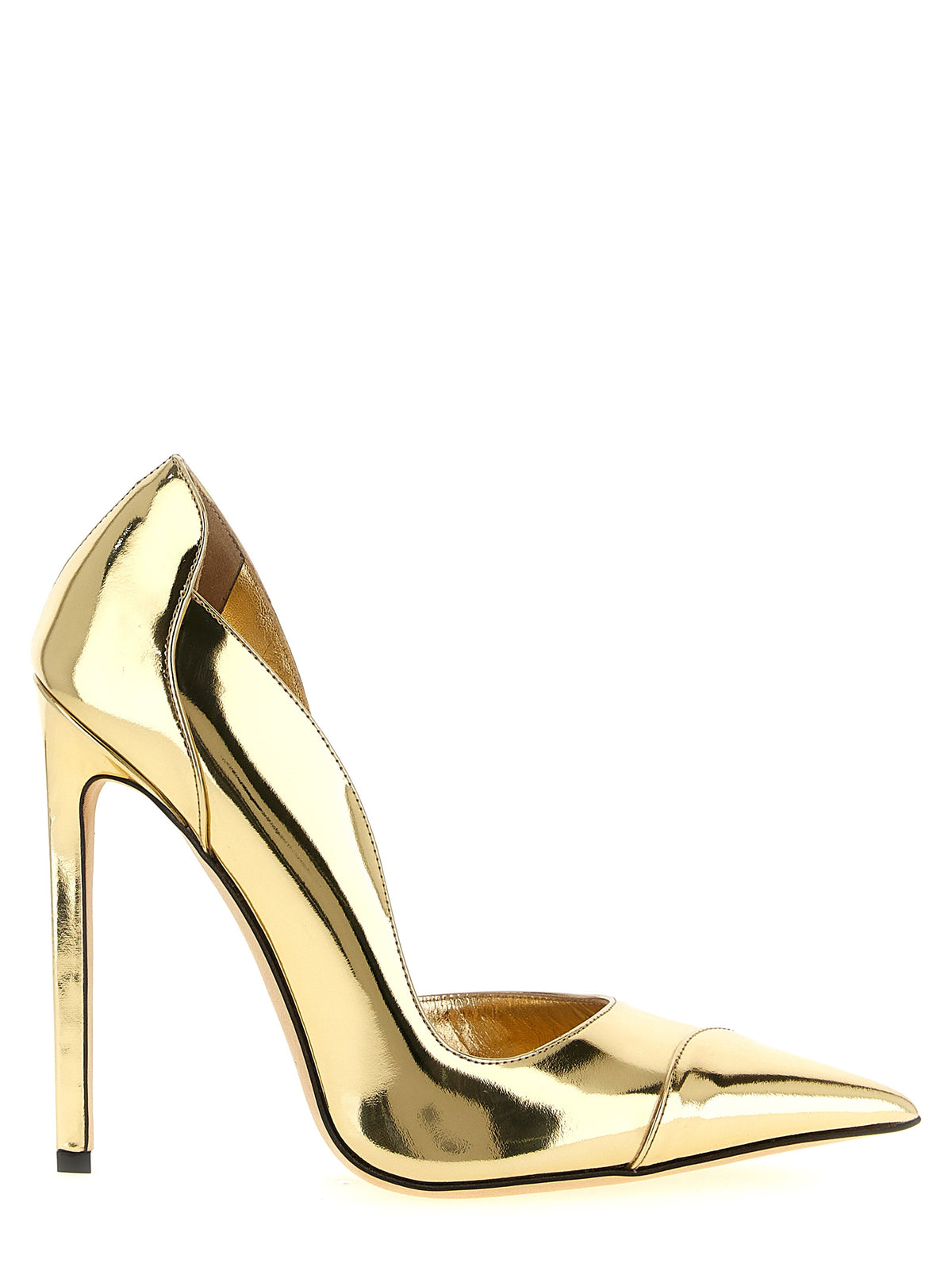 Escarpins à talons hauts en cuir doré Jimmy Choo