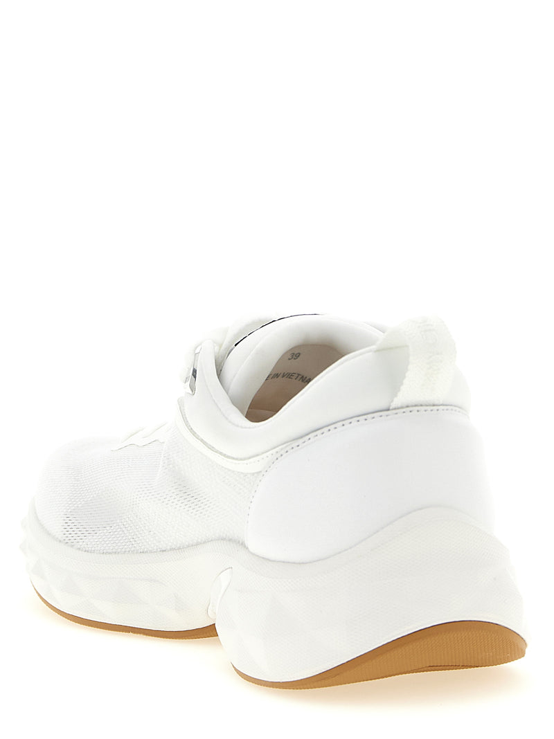 Baskets athlétiques blanches en Tencel Jimmy Choo