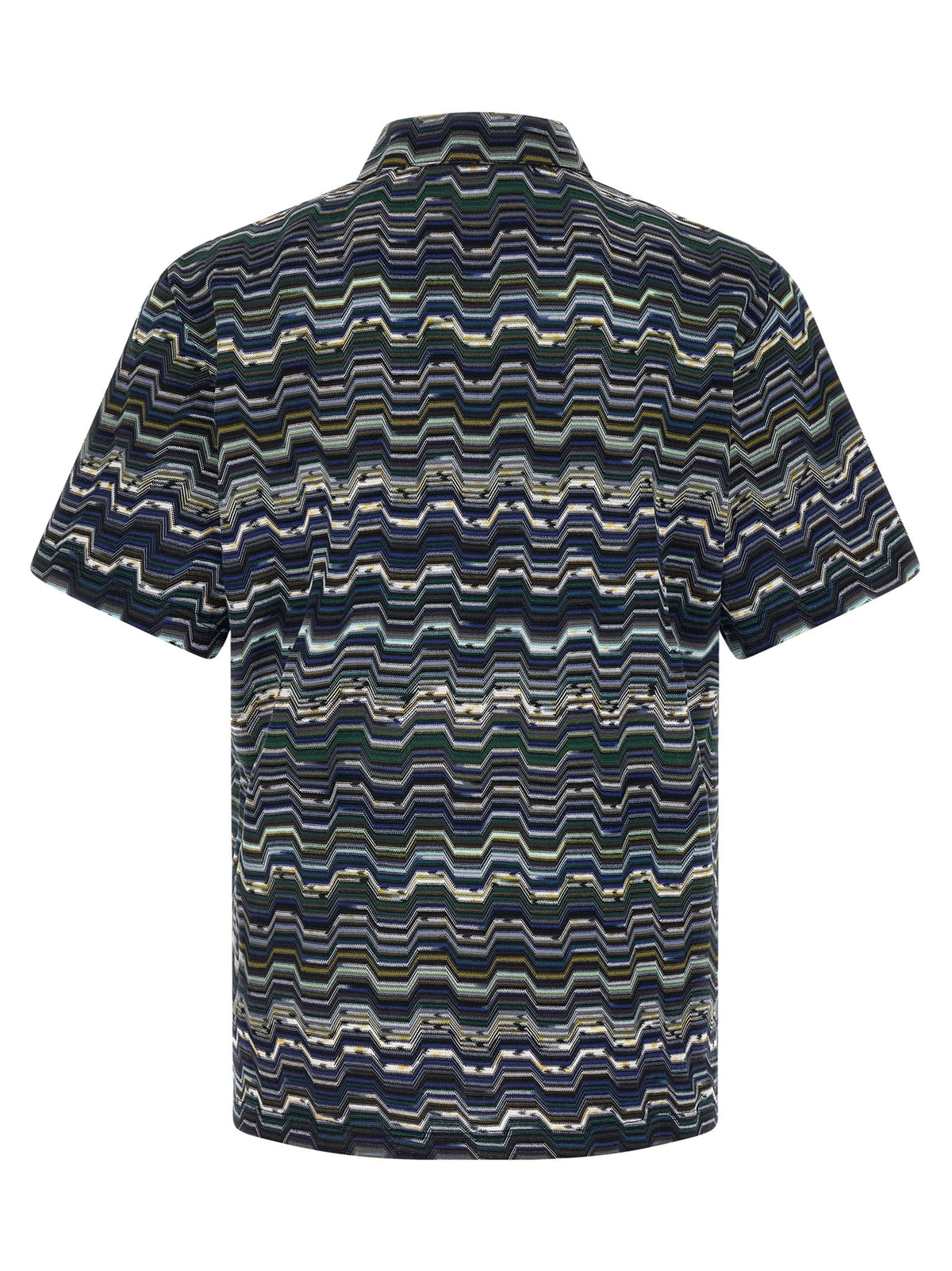 Polo Missoni en coton bleu