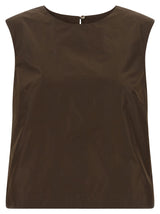 P.A.R.O.S.H. Brown Polyester Shirt