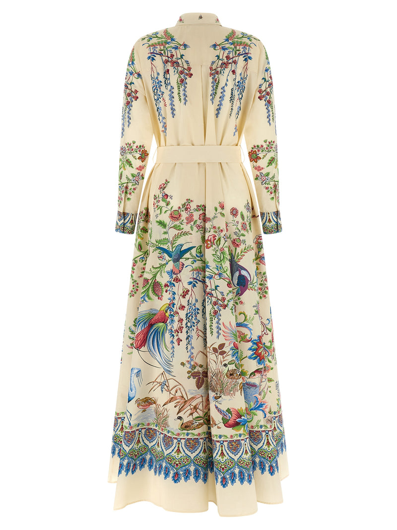Robe longue en coton multicolore Etro
