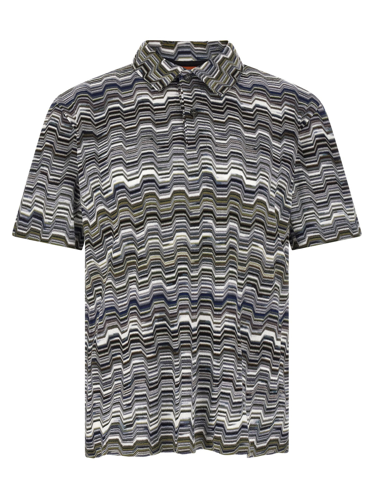 Polo bicolore en coton Missoni