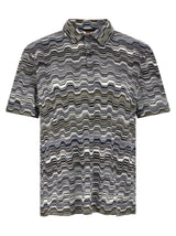 Polo bicolore en coton Missoni