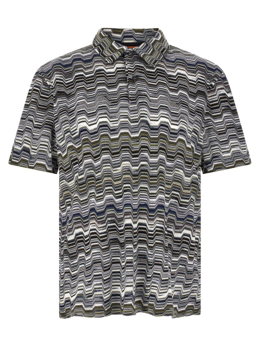 Missoni Bicolor Cotton Polo Shirt