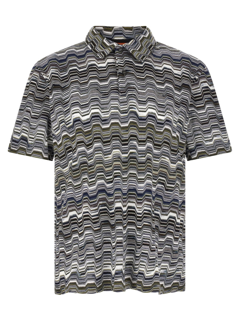 Missoni Bicolor Cotton Polo Shirt