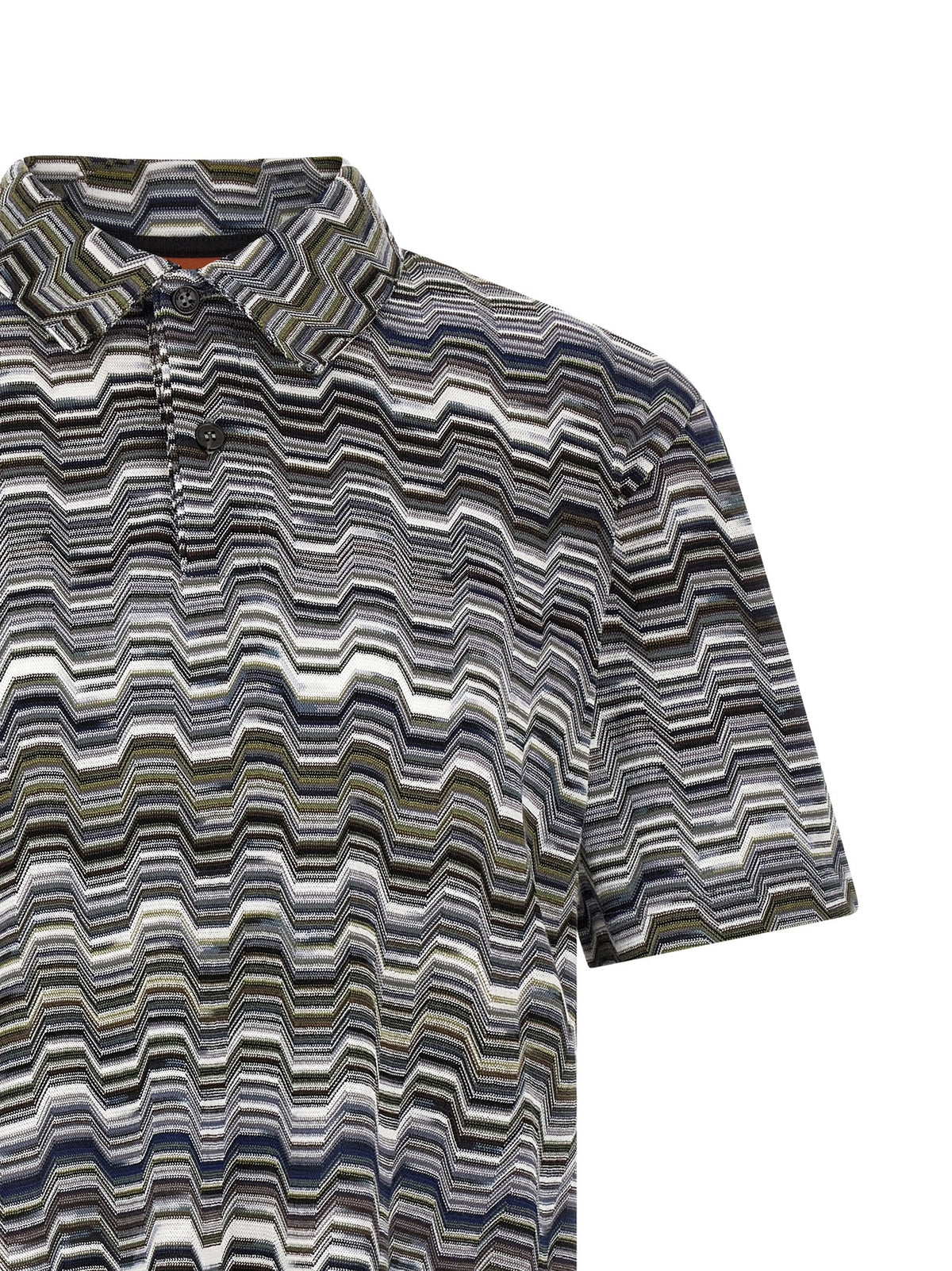 Polo bicolore en coton Missoni