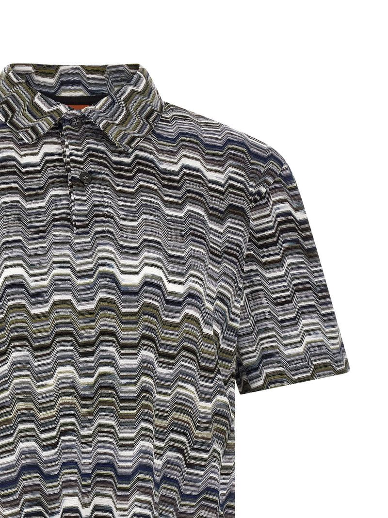 Missoni Bicolor Cotton Polo Shirt
