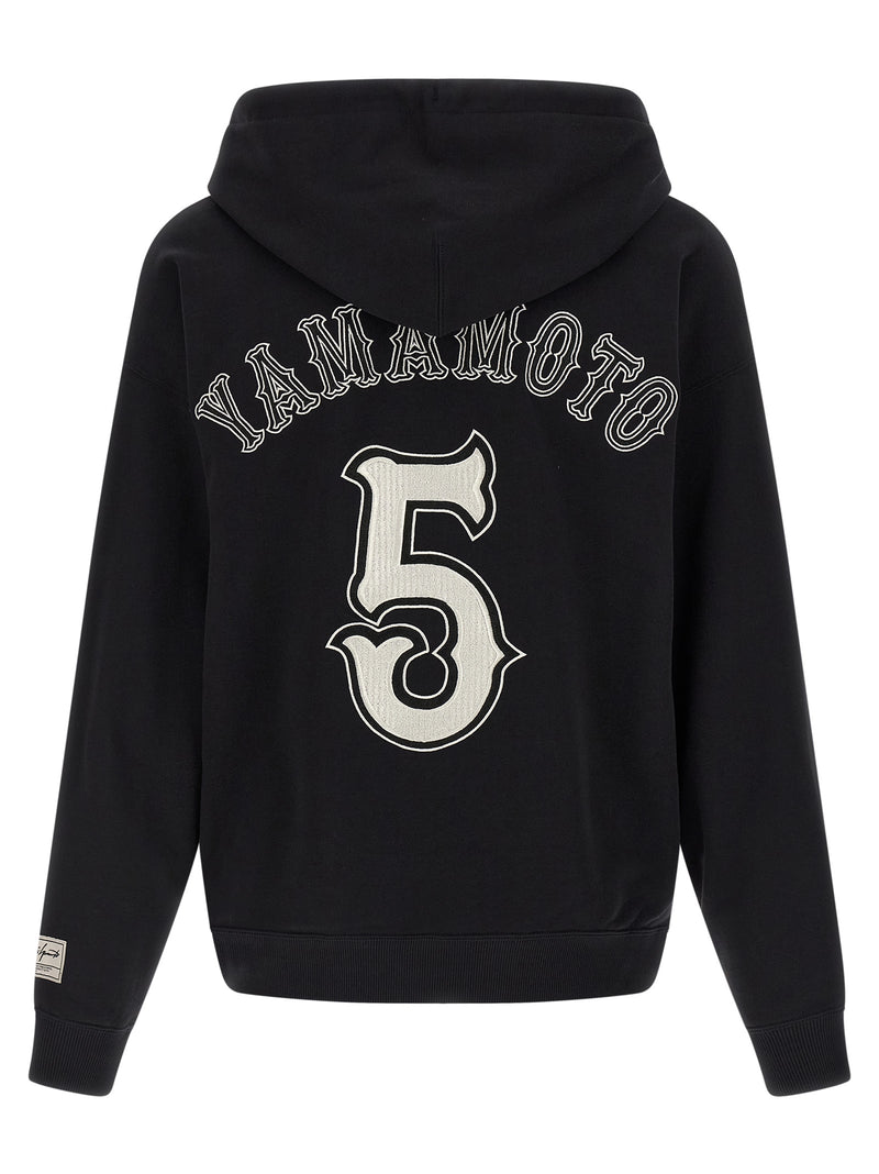 Y-3 El5 Gfx Black Cotton Hoodie for Men