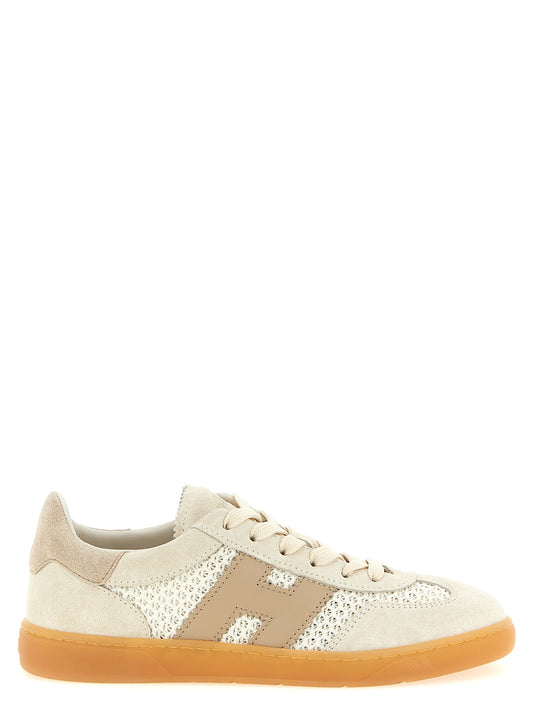 Baskets basses en coton beige Hogan