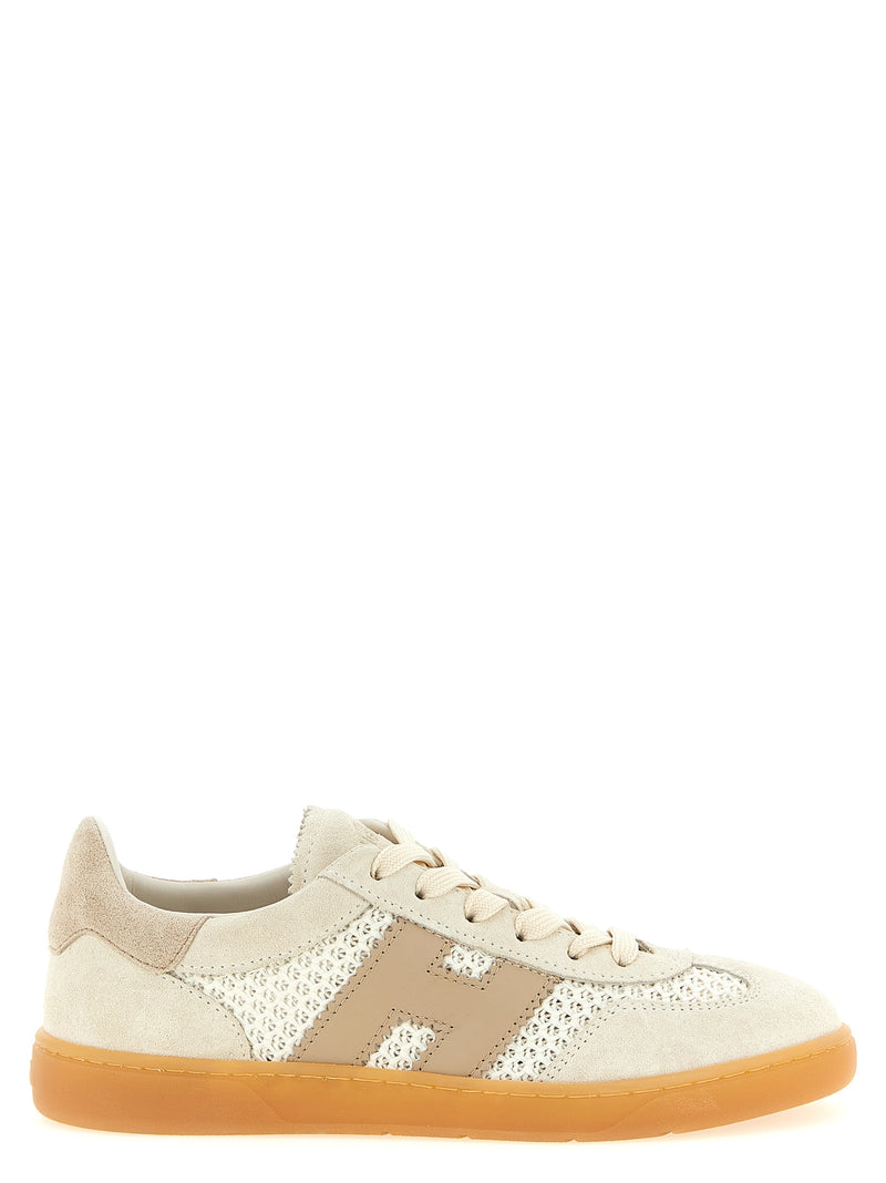 Baskets basses en coton beige Hogan