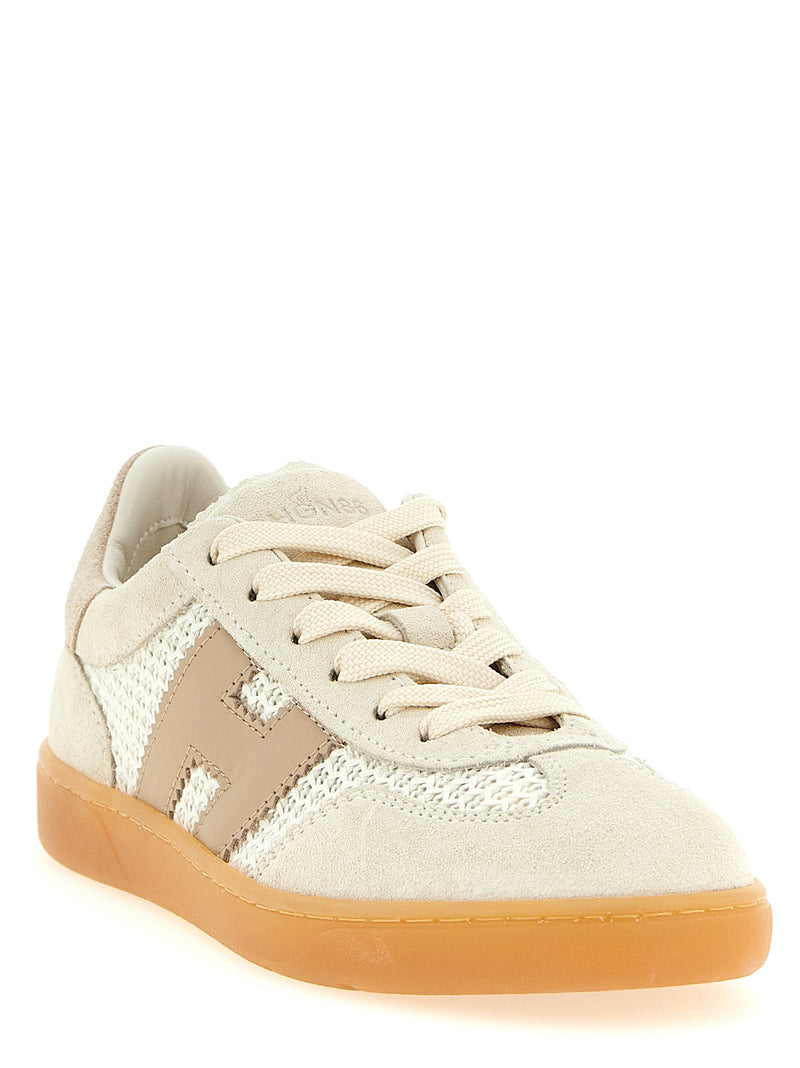 Baskets basses en coton beige Hogan