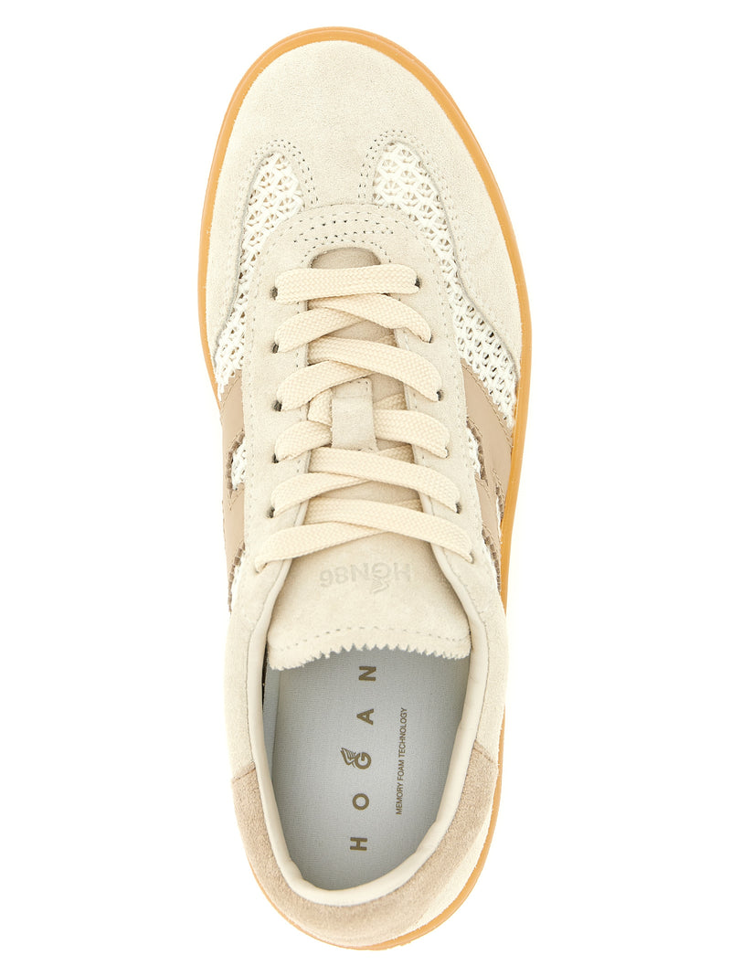 Baskets basses en coton beige Hogan