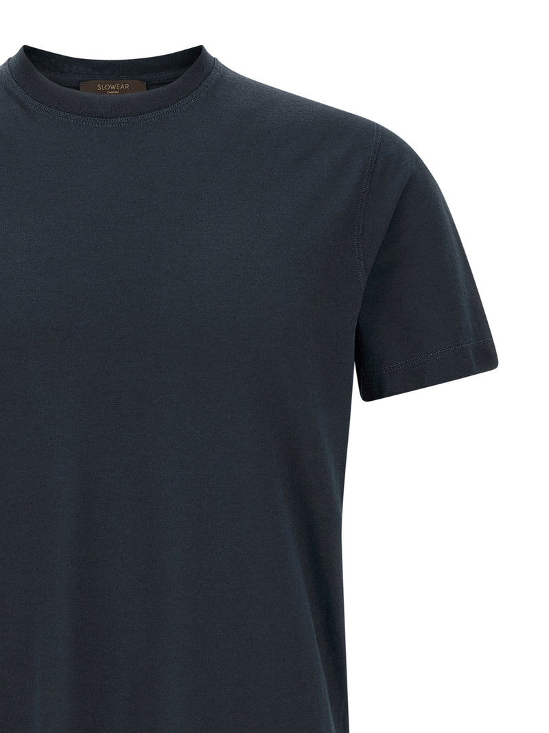 ZANONE Blue Cotton T-Shirt