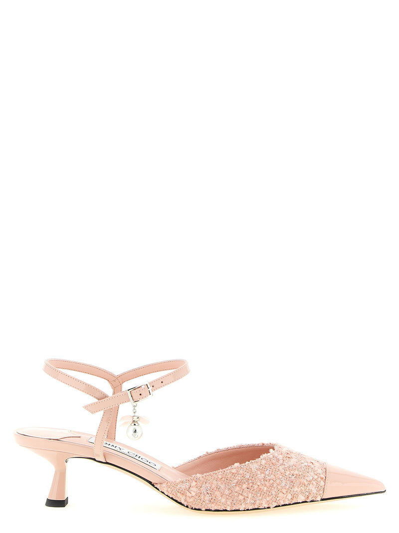 Jimmy Choo Multicolor Tencel Mid Heel Pumps