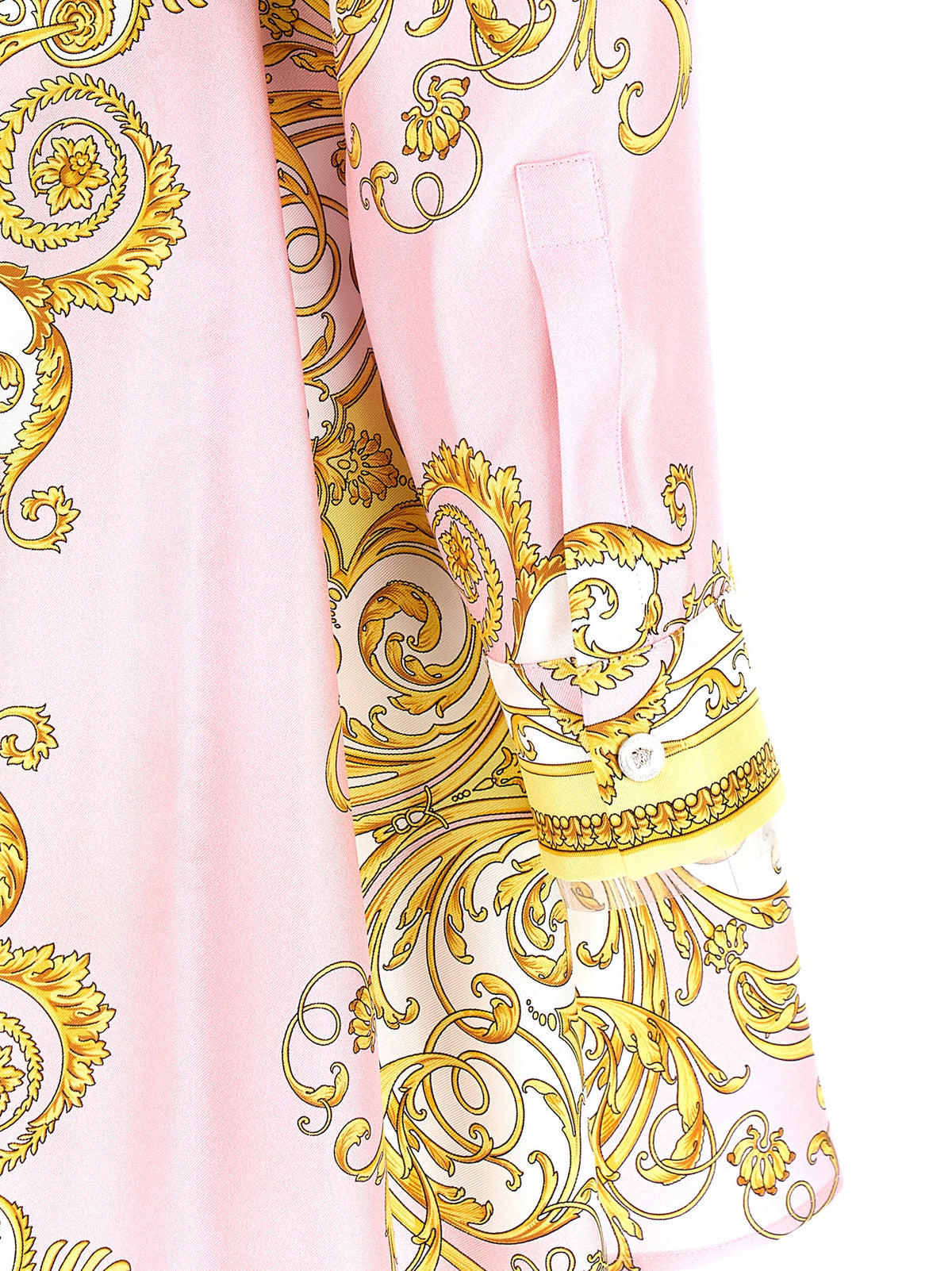 Robe Courte en Soie Multicolore Versace