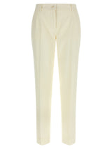Dolce & Gabbana White Virgin Wool Dress Pants