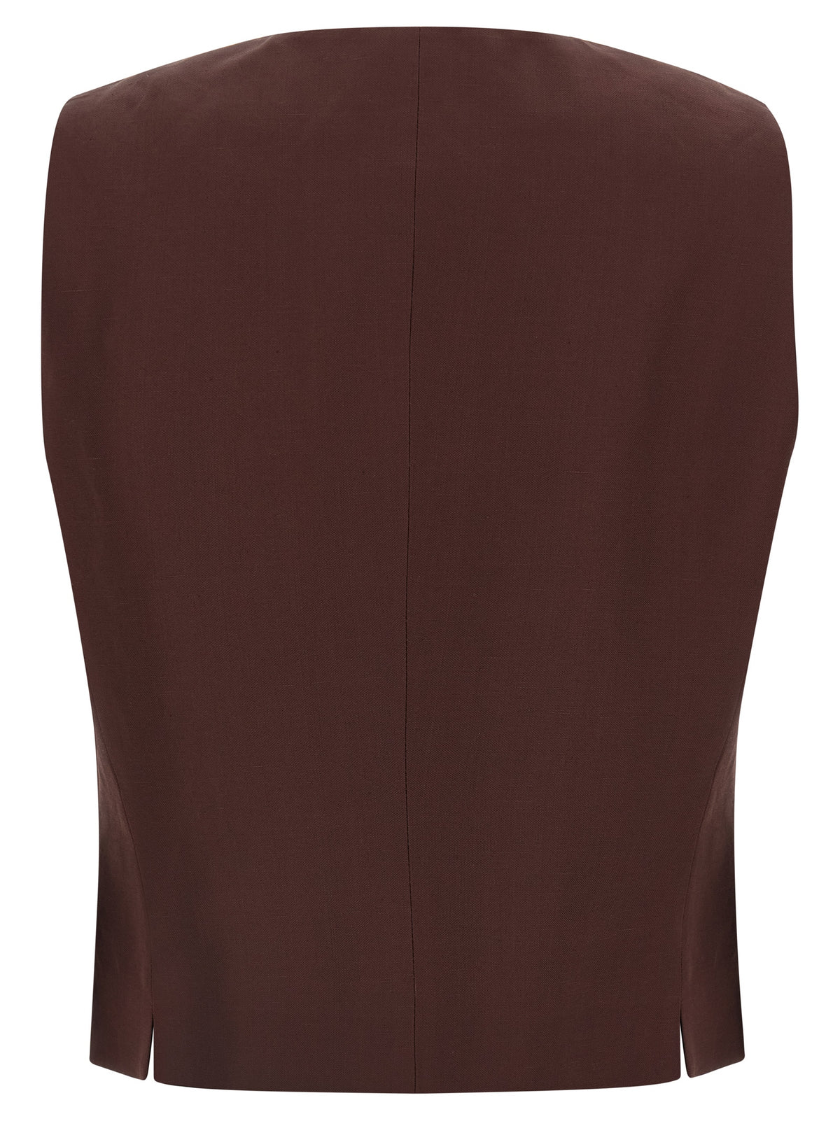Veste sans manches en viscose marron Alberto Biani