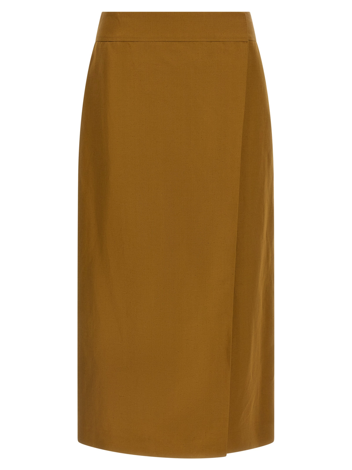 Jupe midi Alberto Biani en viscose marron