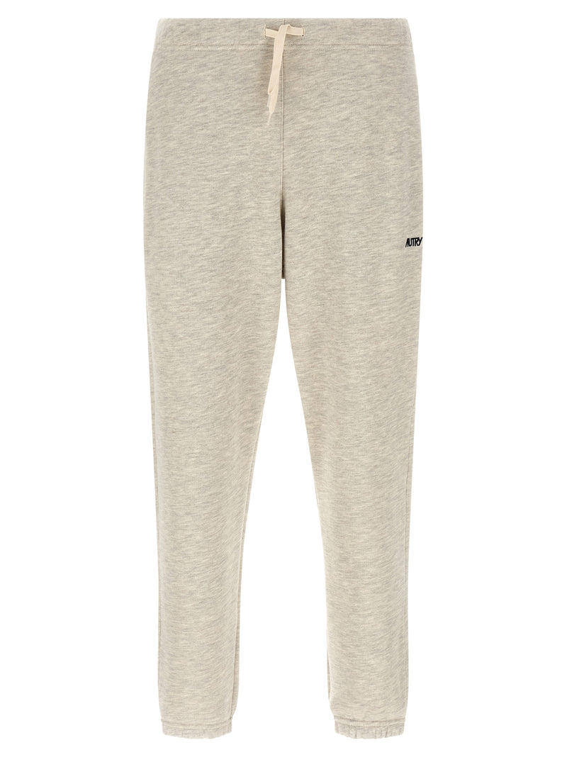 Autry Gray Mélange Gauze Cotton Joggers for Men