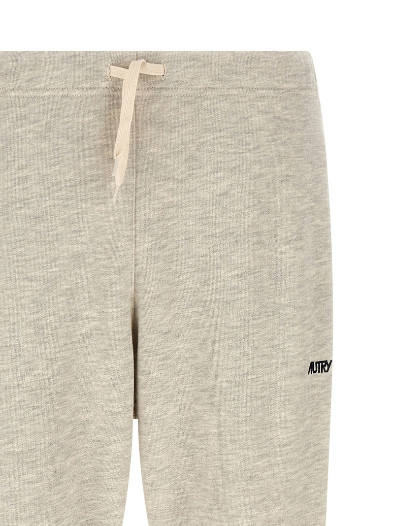 Autry Gray Mélange Gauze Cotton Joggers for Men