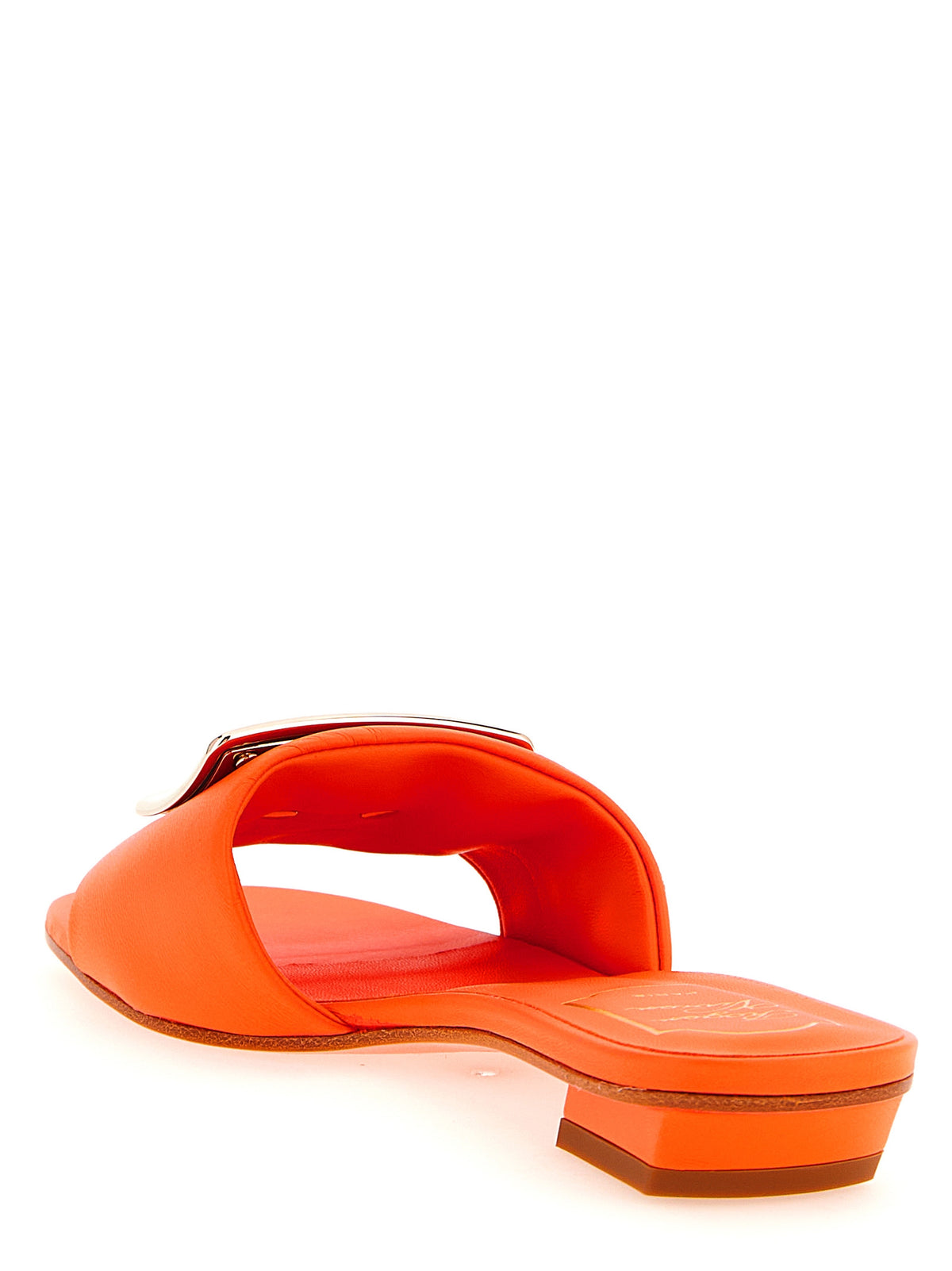 Escarpins Roger Vivier en cuir d'agneau orange à talon moyen