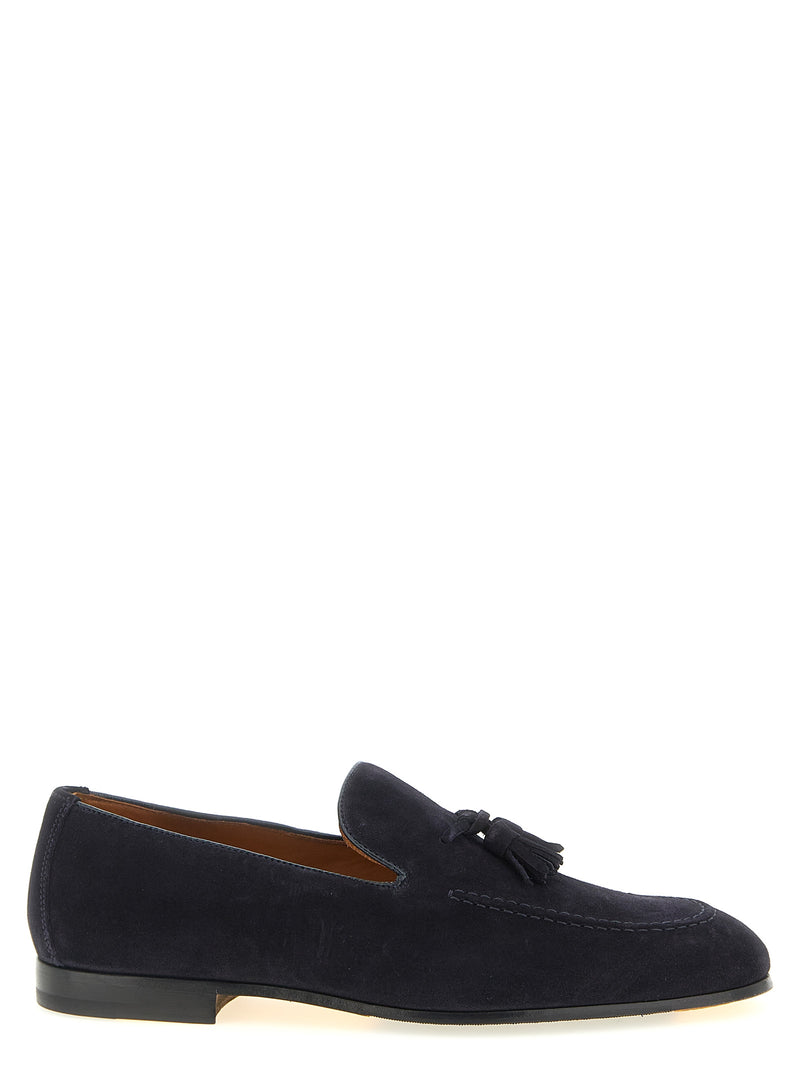 Mocassins à enfiler en veau bleu Doucal's