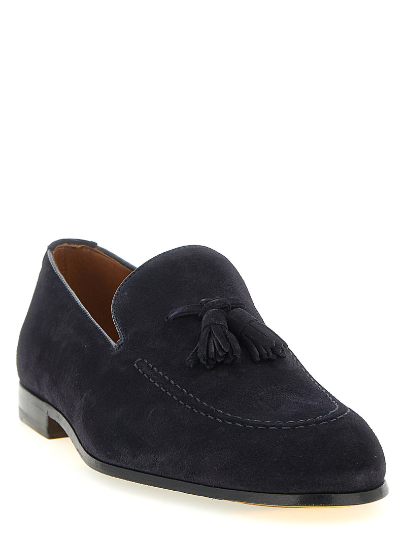 Mocassins à enfiler en veau bleu Doucal's
