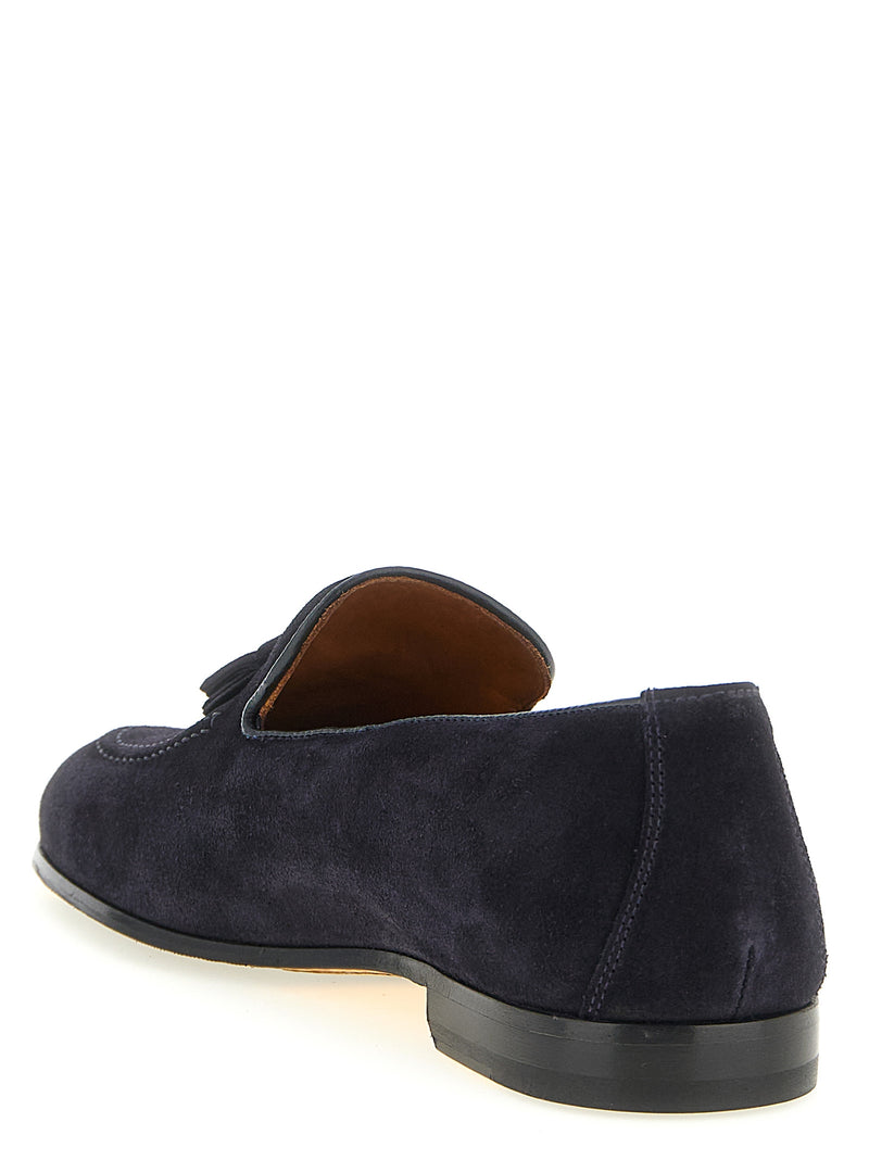 Mocassins à enfiler en veau bleu Doucal's