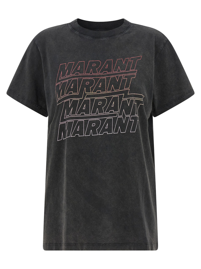 Isabel Marant Étoile Zoeline Gray Cotton T-Shirt