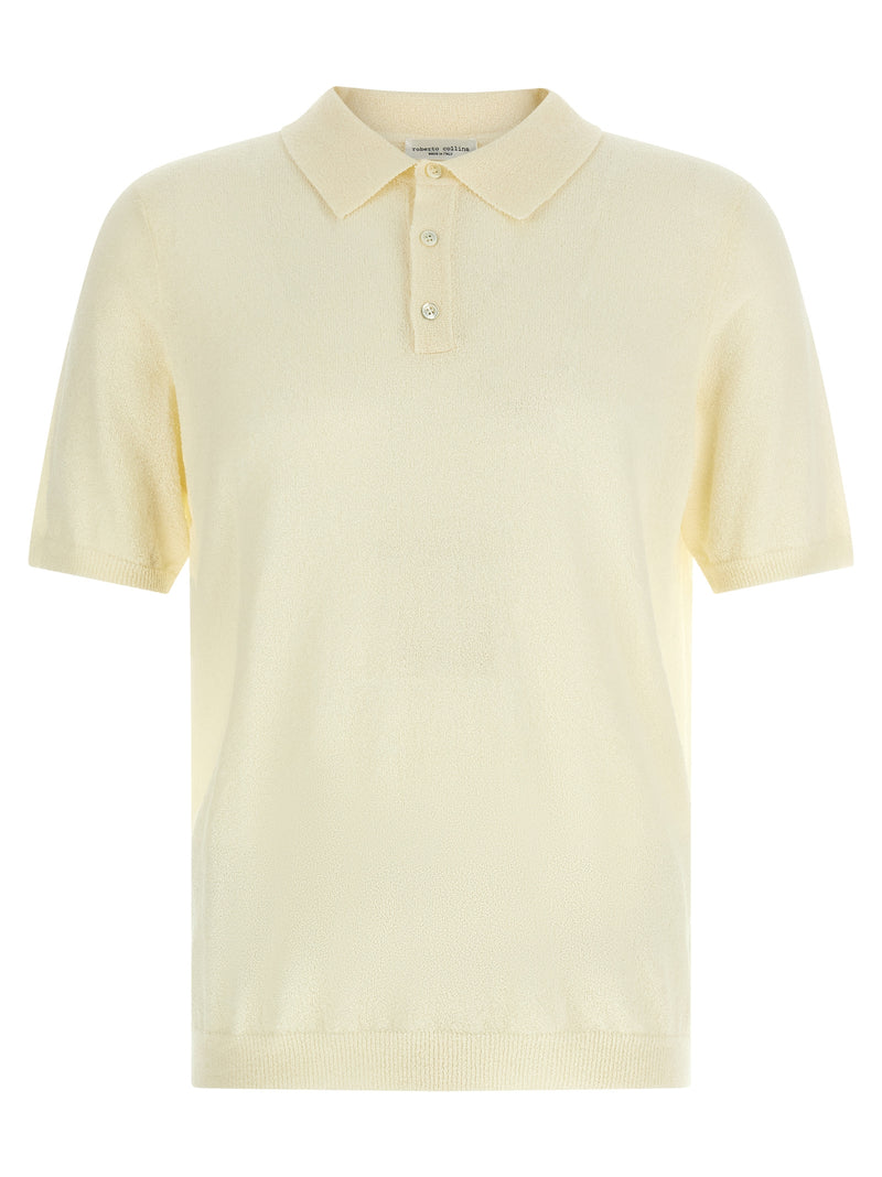 Polo Roberto Collina en Coton Beige