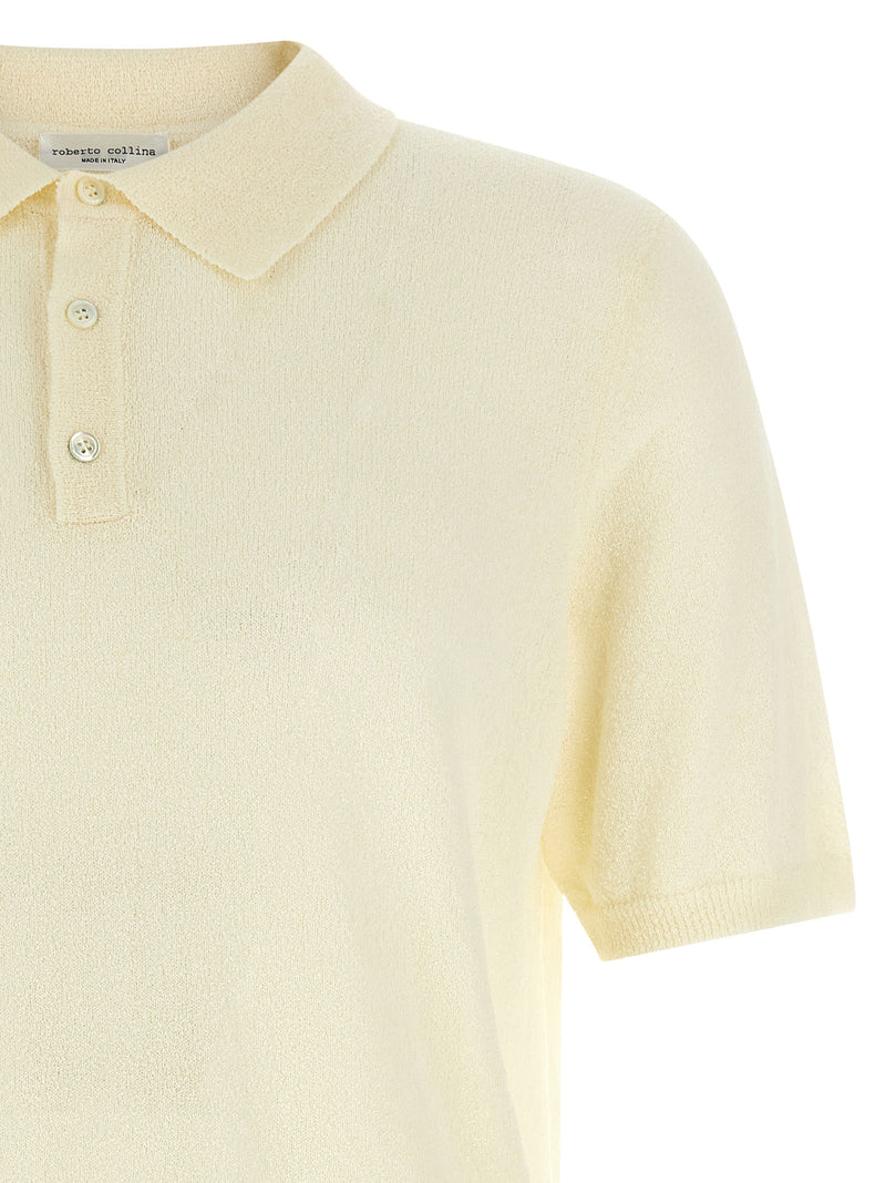 Polo Roberto Collina en Coton Beige
