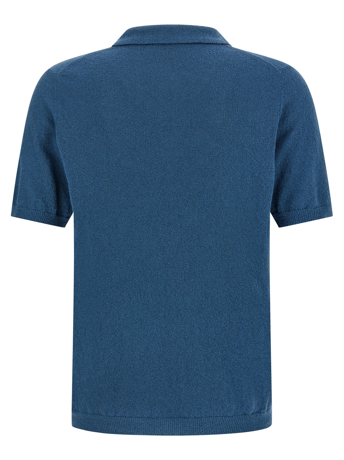 Polo Roberto Collina en coton bleu