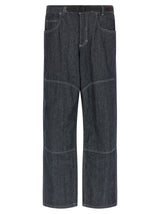 Jeans droits en coton bleu Gramicci