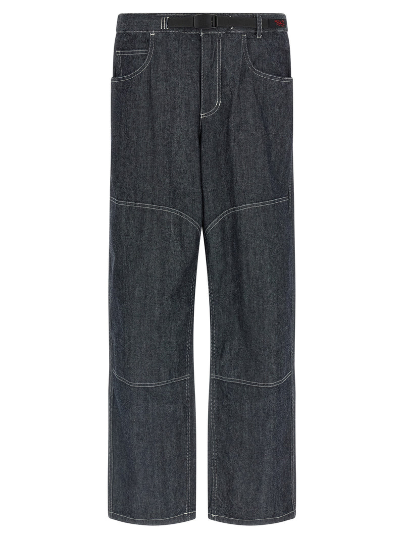 Jeans droits en coton bleu Gramicci