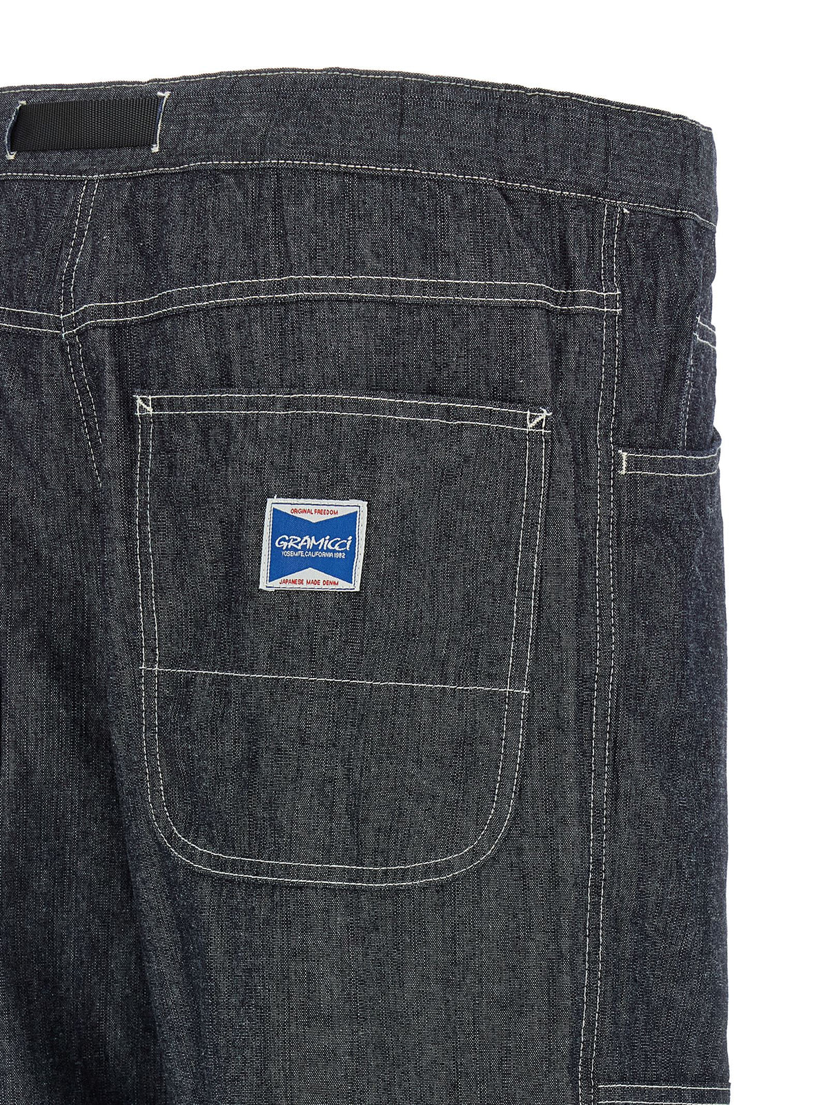 Jeans droits en coton bleu Gramicci