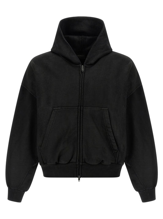 Balenciaga Black Cotton Sweatshirt