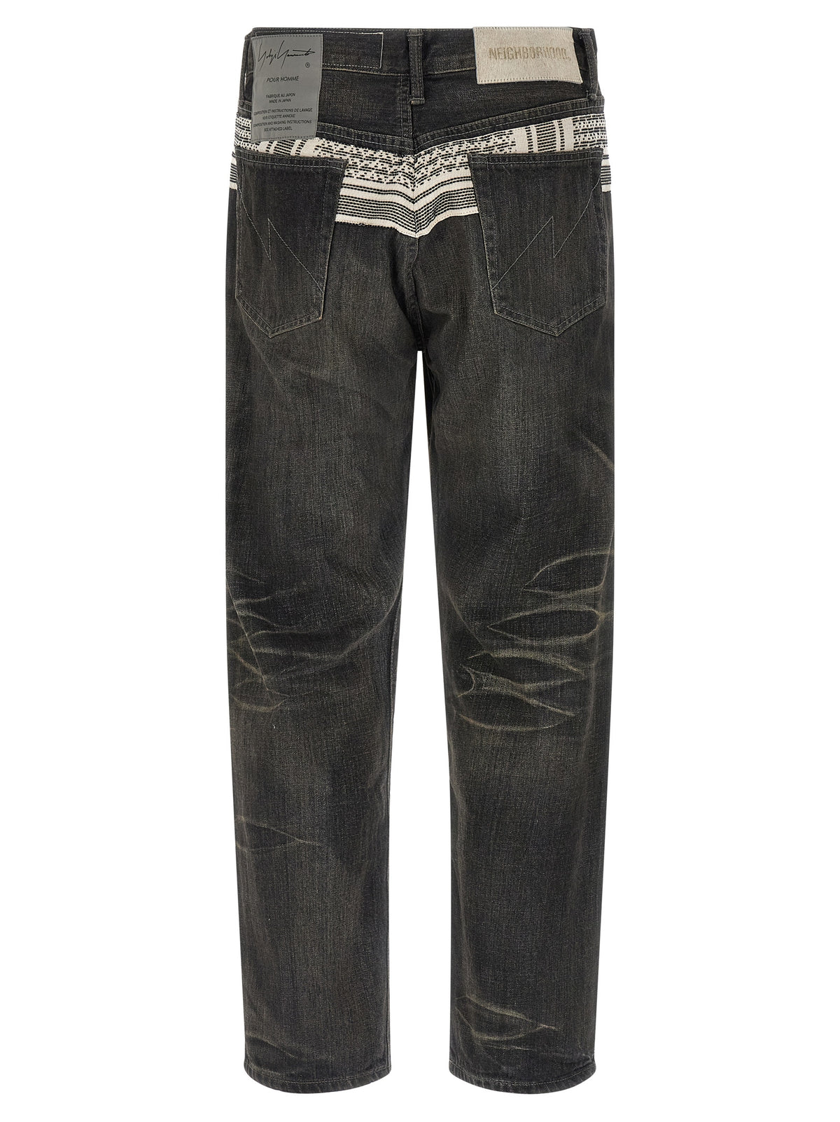 Yohji Yamamoto Jean fuselé en coton noir