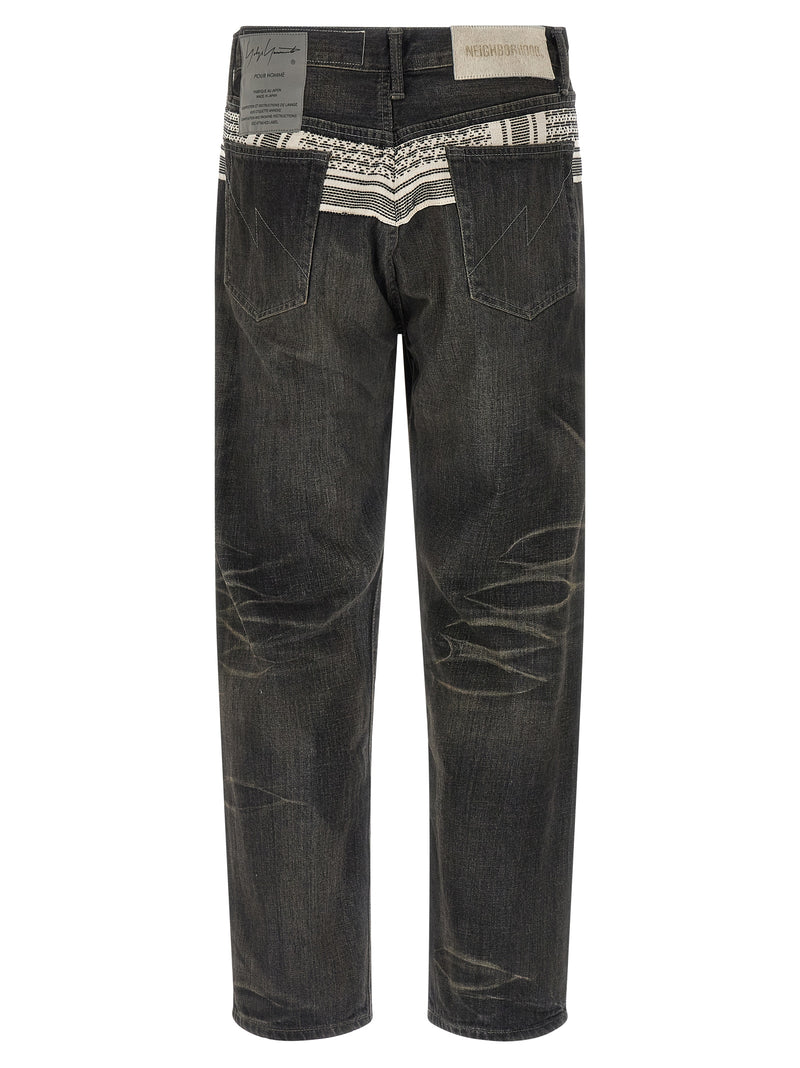 Yohji Yamamoto Jean fuselé en coton noir