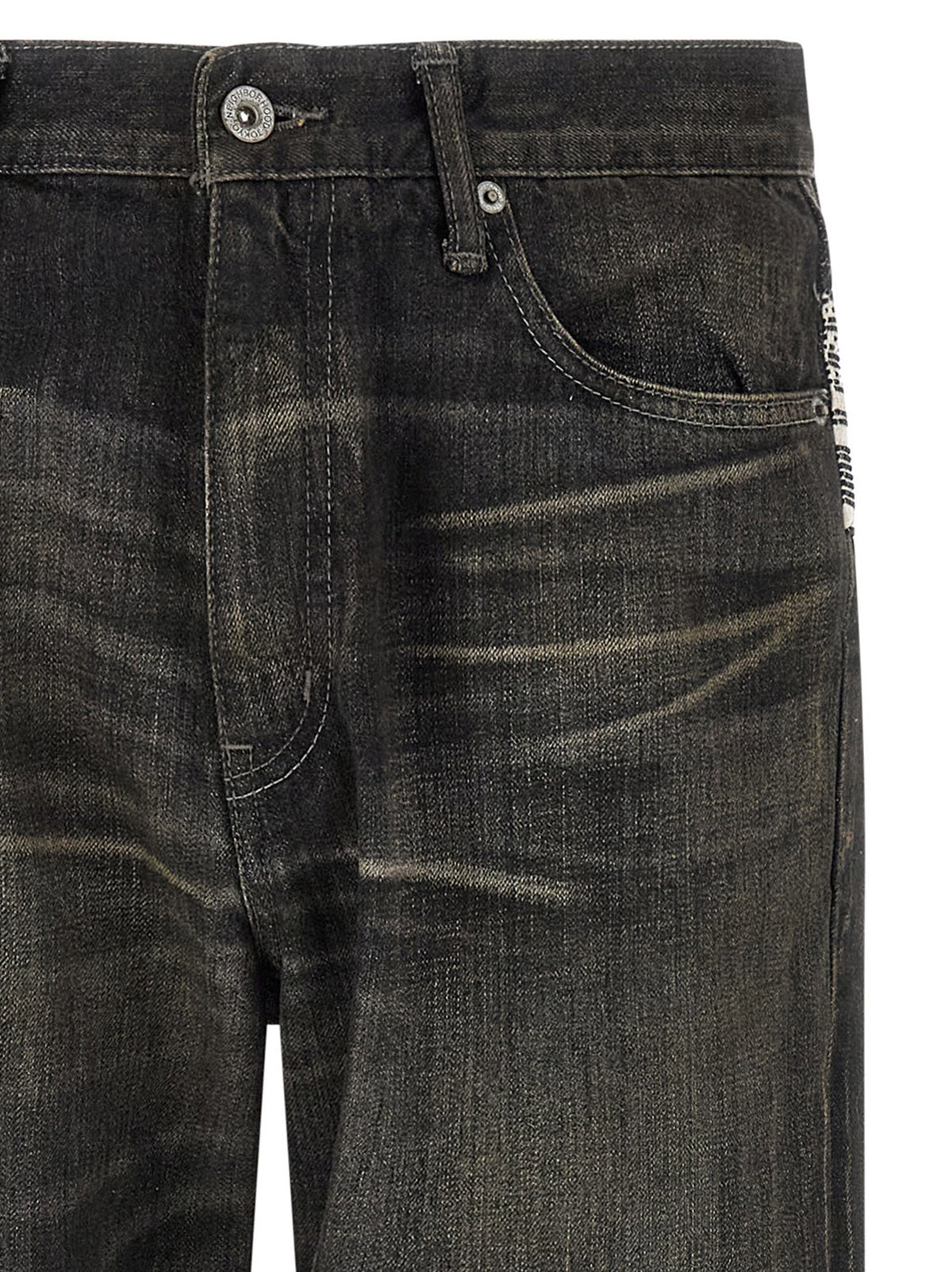 Yohji Yamamoto Jean fuselé en coton noir