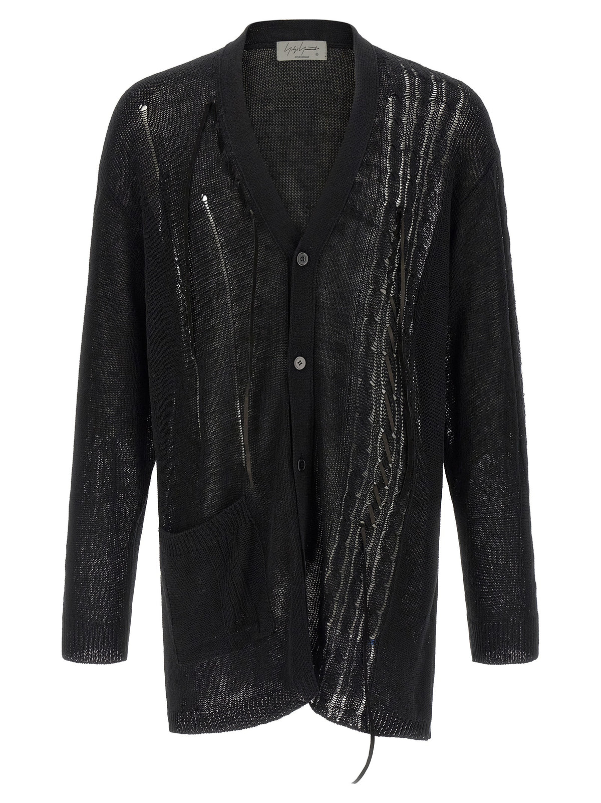 Gilet noir en lin Yohji Yamamoto