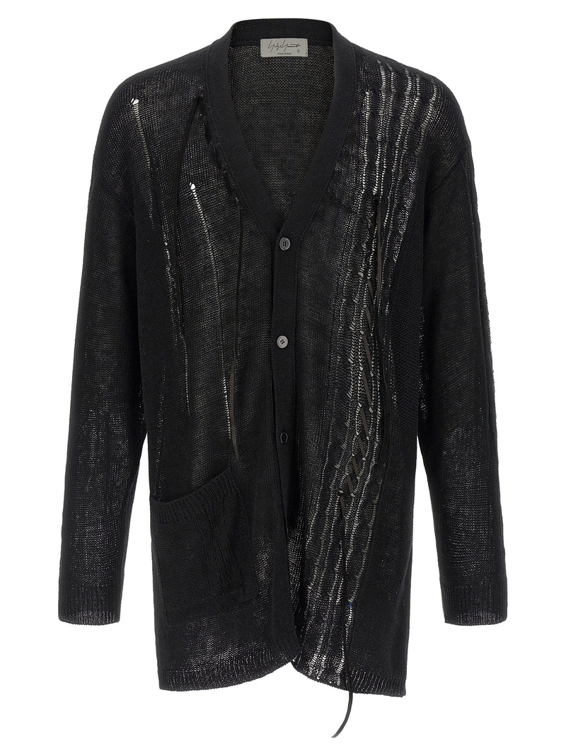Gilet noir en lin Yohji Yamamoto