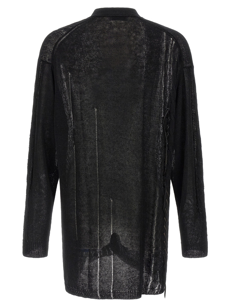 Gilet noir en lin Yohji Yamamoto