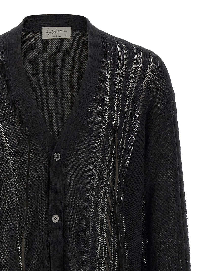 Gilet noir en lin Yohji Yamamoto