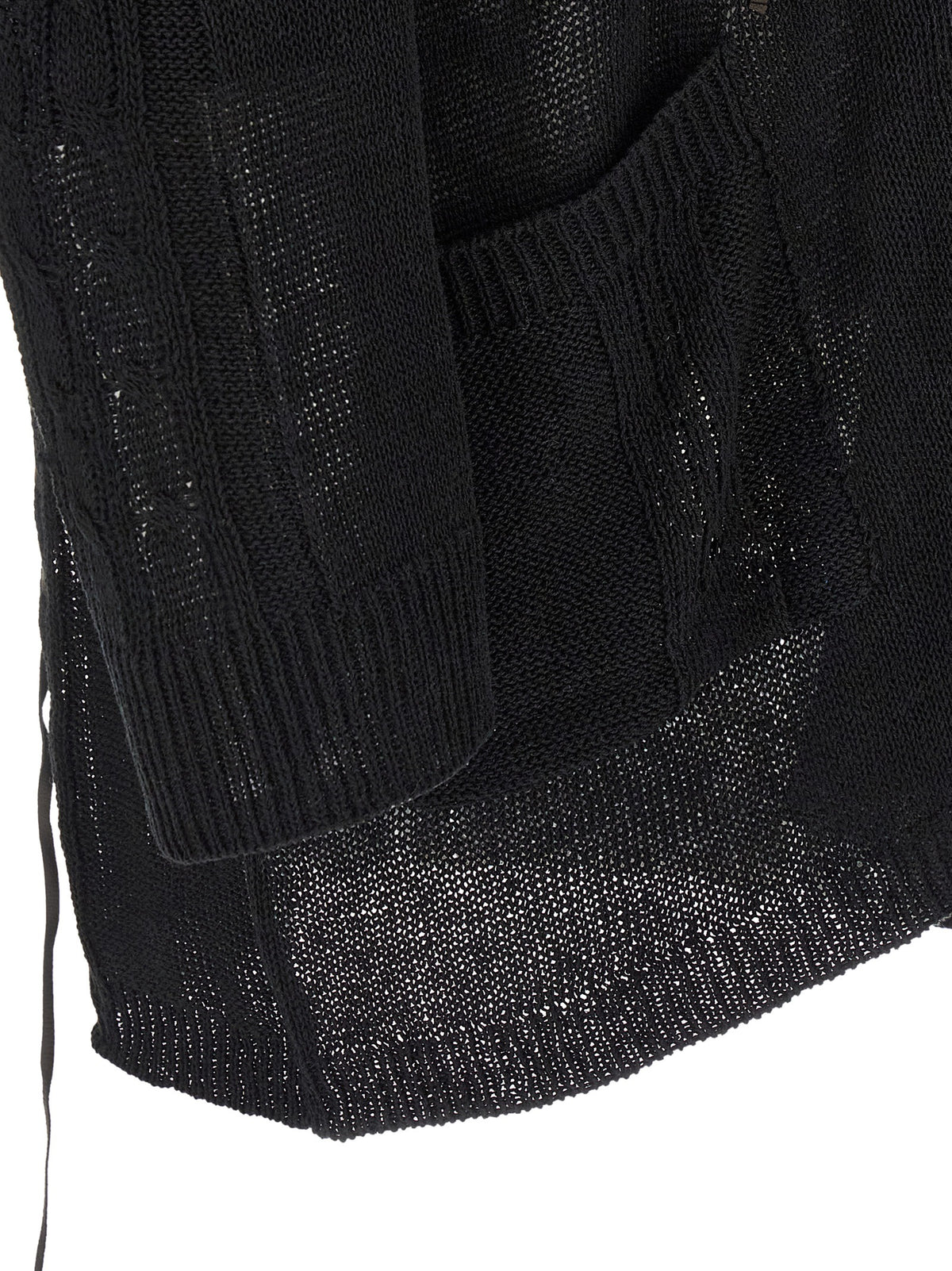 Gilet noir en lin Yohji Yamamoto