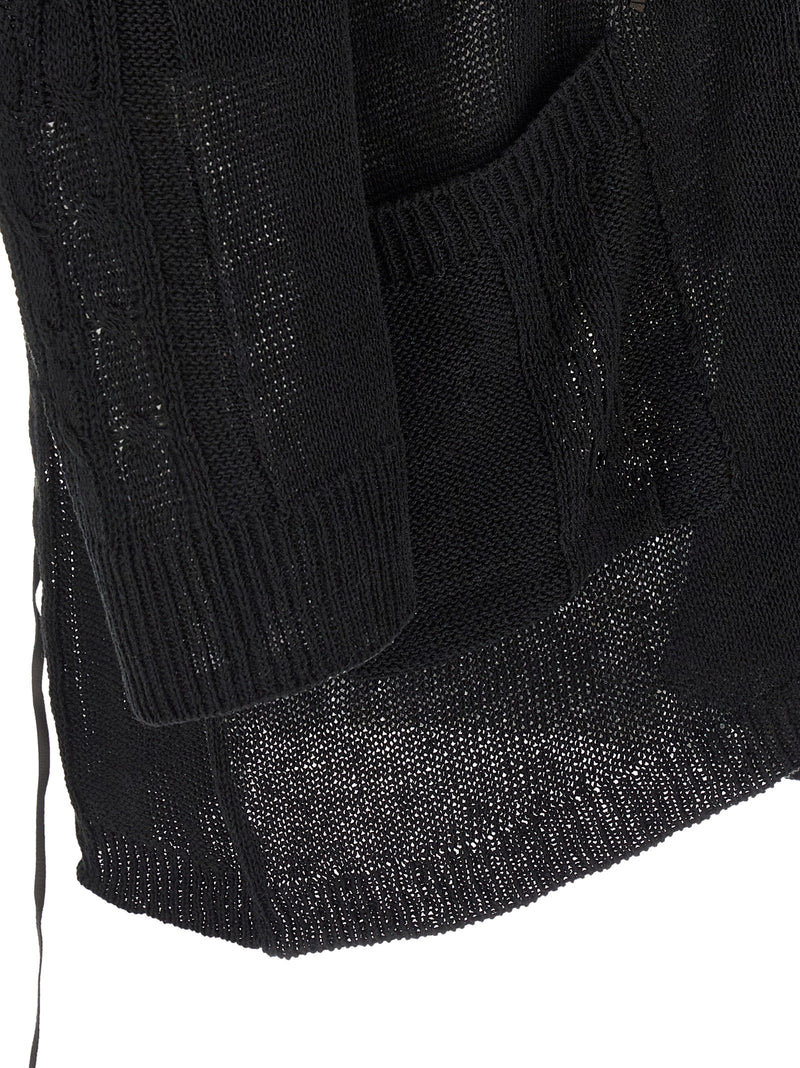 Gilet noir en lin Yohji Yamamoto