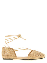 ODISSI Lima Beige Viscose Ballet Flats