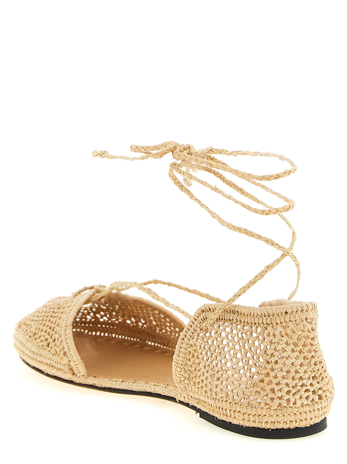 ODISSI Lima Beige Viscose Ballet Flats