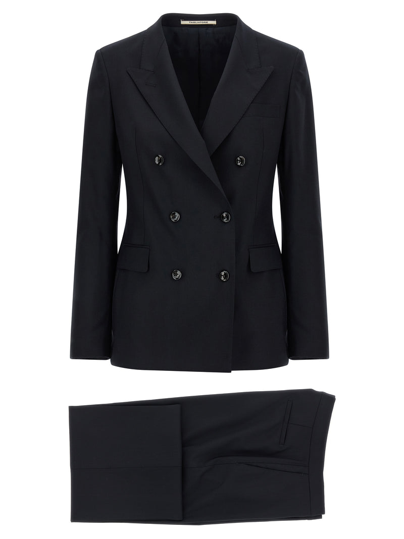 Costume deux pièces en laine vierge bleu Tagliatore