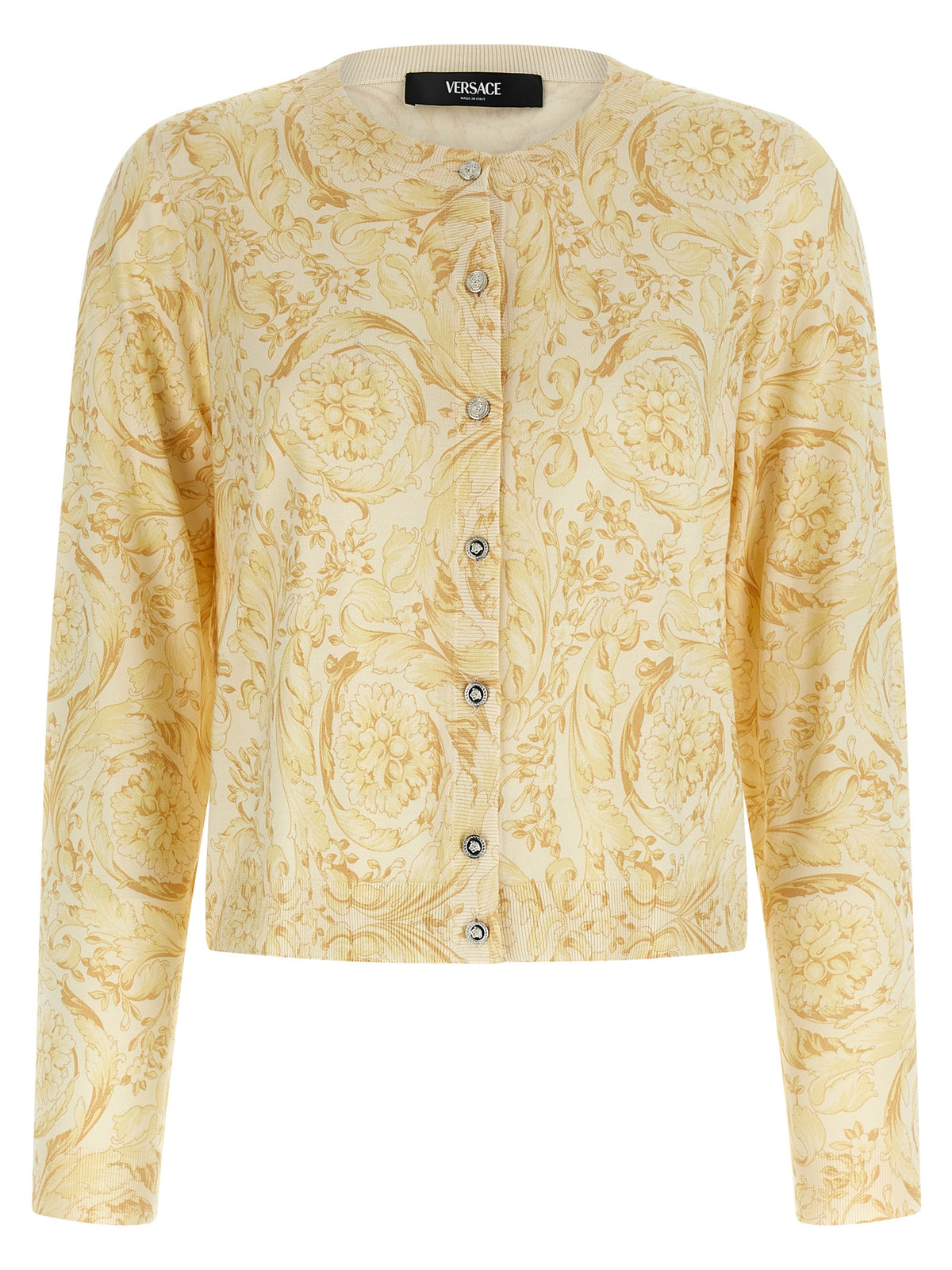 Cardigan en soie bicolore Versace