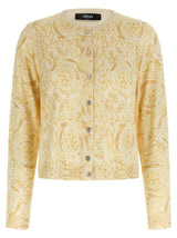 Cardigan en soie bicolore Versace